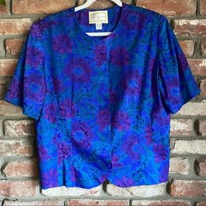 Spenser Jeremy Blouse Silk Floral Vintage